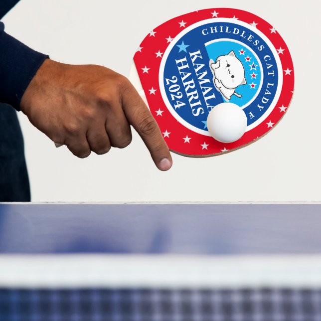 Pala De Ping Pong Gente sin hijos de Kamala Harris (in situ)