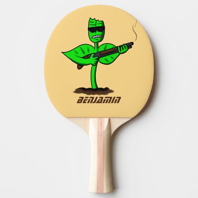 Pala De Ping Pong Germinator cyborg personalizado divertido (Anverso)