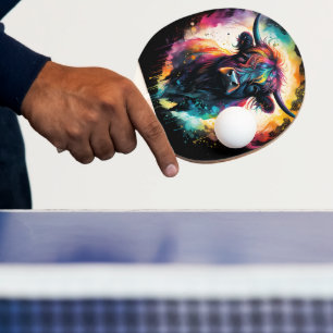 Pala De Ping Pong Ghostly Grace: Vaca Highland espectral Holográfica