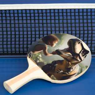 Pala De Ping Pong Gigante suave: El amigable T-Rex al que le encanta