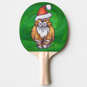 Pala De Ping Pong Ginger Cat Navidades En Verde