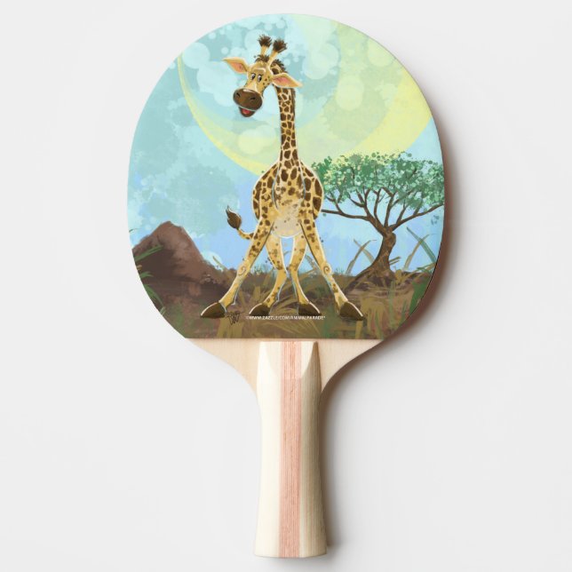 Pala De Ping Pong Giraffe del desfile de animales (Anverso)