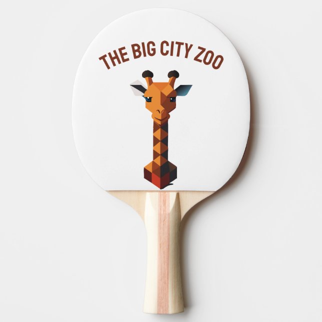 Pala De Ping Pong Giraffe isométrica (Anverso)