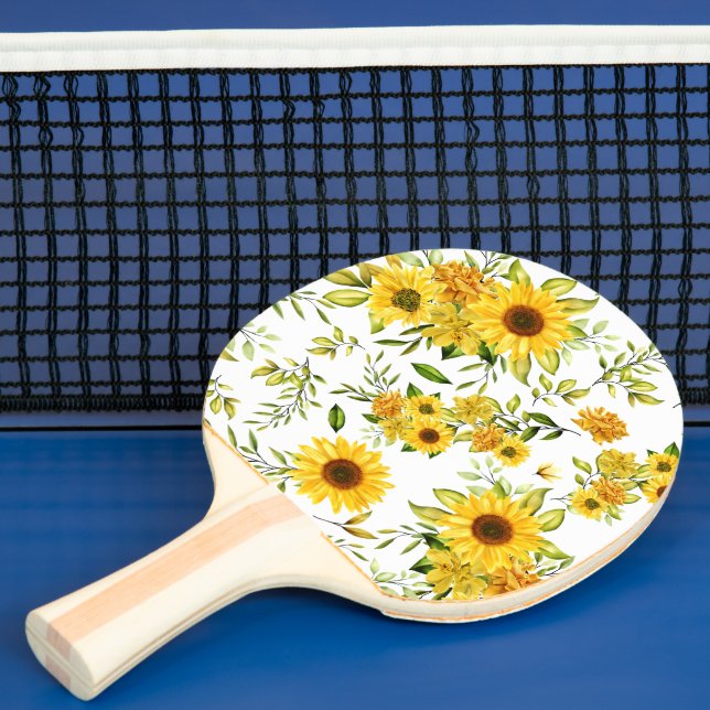 Pala De Ping Pong Girasol acuarela 8 (in situ)