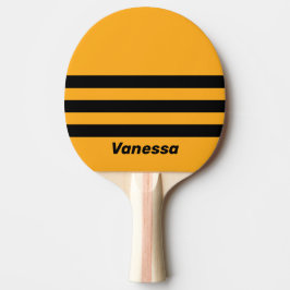 Pala De Ping Pong Girasol Retro Zumbido Tres Franja Cruzada con Nomb