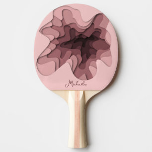 Pala De Ping Pong Girly Pink Modern Personalizado