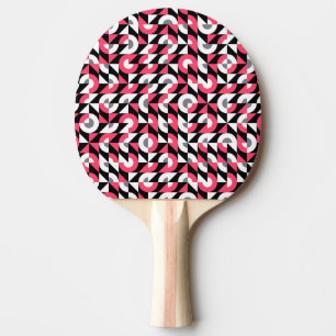 Pala De Ping Pong Glitch vintage: Patrón abstracto geométrico
