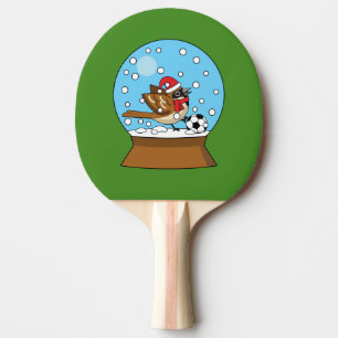 Pala De Ping Pong Globe de nieve con juego de cuerdas con soplo