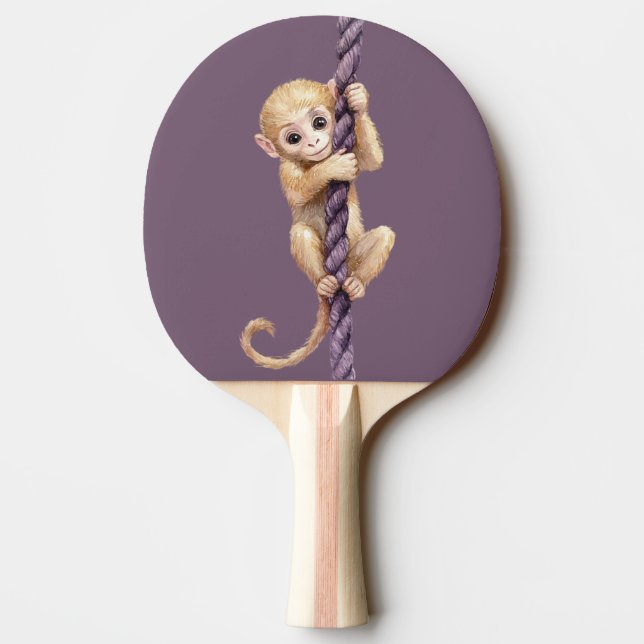 Pala De Ping Pong Gold Coin Monkey Purple Rope (Reverso)