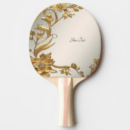 Pala De Ping Pong Golden Wavy deja a Ping Pong Paddle con flores