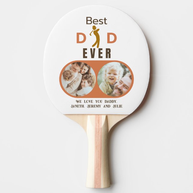 Pala De Ping Pong Golf Cute Guay Moderno Fathers Day Ping Pong Paddl (Anverso)