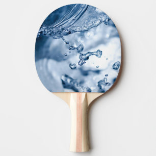 Pala De Ping Pong Gotas delgadas de agua azul clara