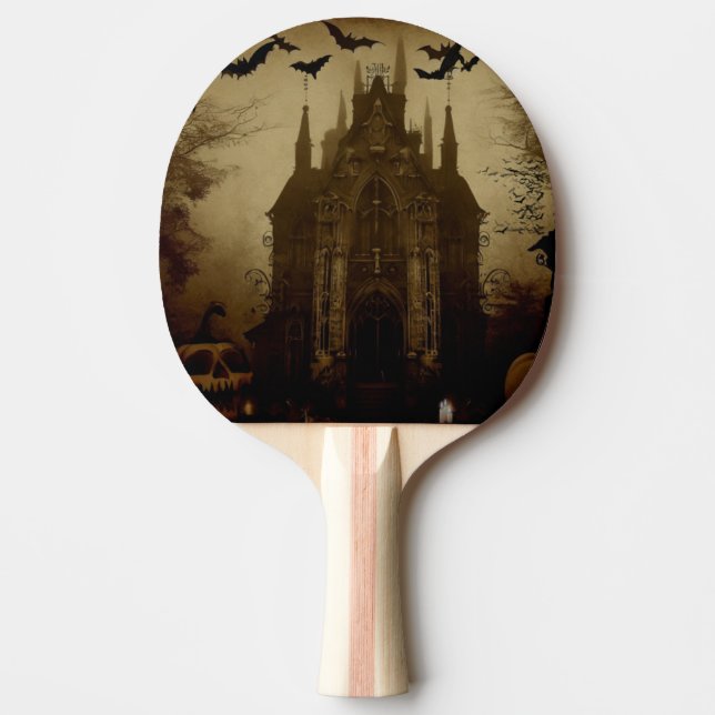 Pala De Ping Pong Gótico/Halloween/otoño/calabaza (Anverso)