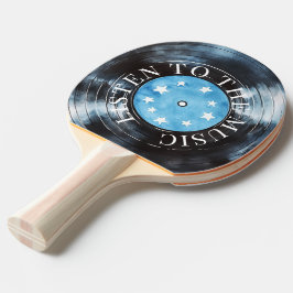 Pala De Ping Pong Grabación de música negra azul de agua