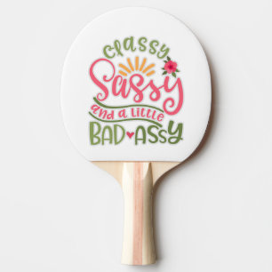 Pala De Ping Pong Gracioso, Elegante Y Un Poco Malo Y Sencillo Viaje