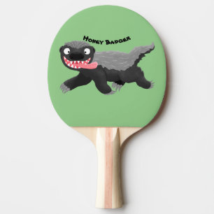 Pala De Ping Pong Gracioso ilustracion personalizado de insignia con