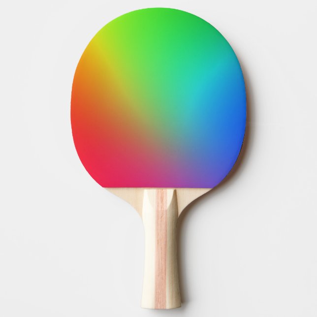 Pala De Ping Pong Gradiente de color de arcoíris (Anverso)