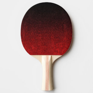 Pala De Ping Pong Gradiente de Purpurina rojo y negro