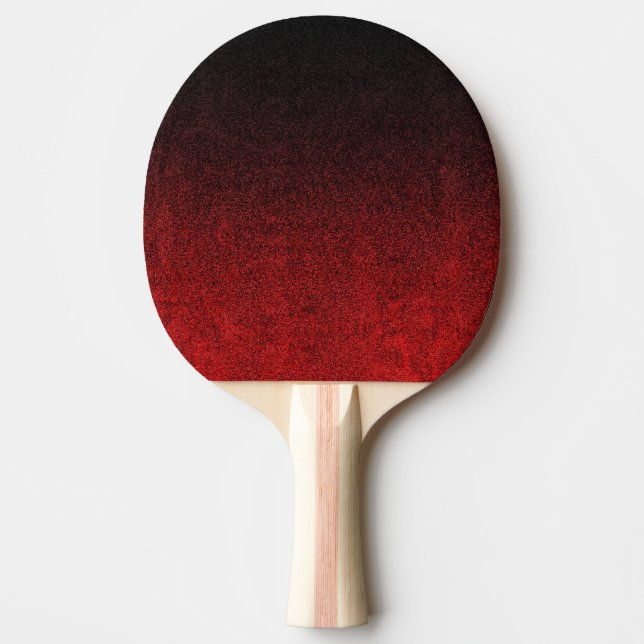 Pala De Ping Pong Gradiente de Purpurina rojo y negro (Anverso)
