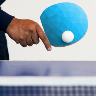 Pala De Ping Pong Gradiente geométrico de malla de triángulo cian az