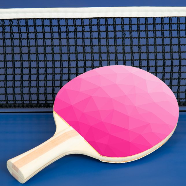 Pala De Ping Pong Gradiente rosa caliente Patrón de malla geométrica (in situ)
