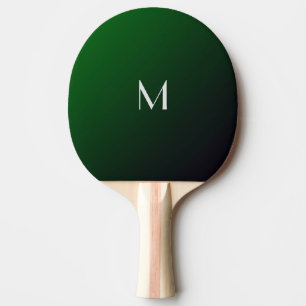 Pala De Ping Pong Gradiente Verde Esmeralda - monograma audaz