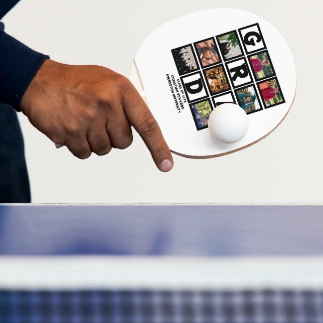 Pala De Ping Pong Graduación personalizado Clase De Collage de fotos (in situ)