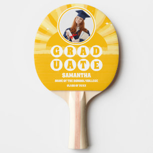 Pala De Ping Pong Graduación Retro Sunshine Photo