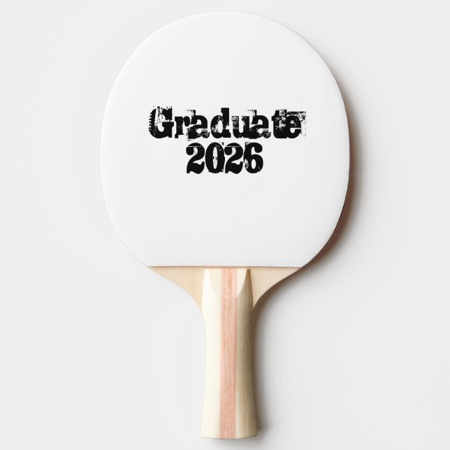 Pala De Ping Pong Graduado 2026 texto Cool de moda  (Anverso)
