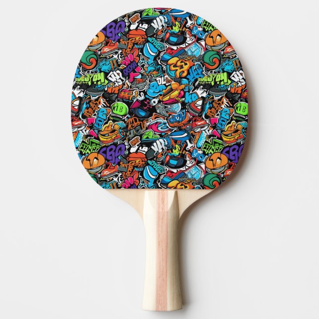 Pala De Ping Pong Graffiti Art Ping Pong Paddle (Anverso)