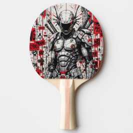 Pala De Ping Pong Graffiti de Guerrero Ciberpunk Ping Pong Paddle -