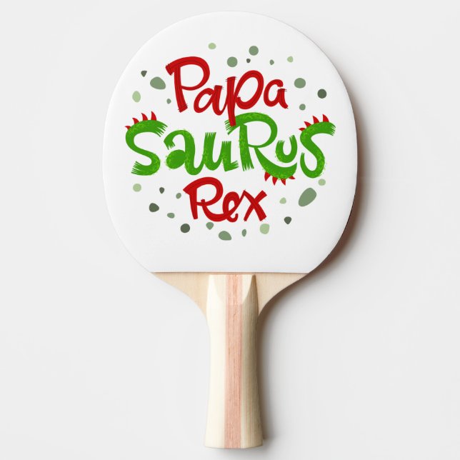 Pala De Ping Pong Gráfico de Papa Saurus Rex (Anverso)