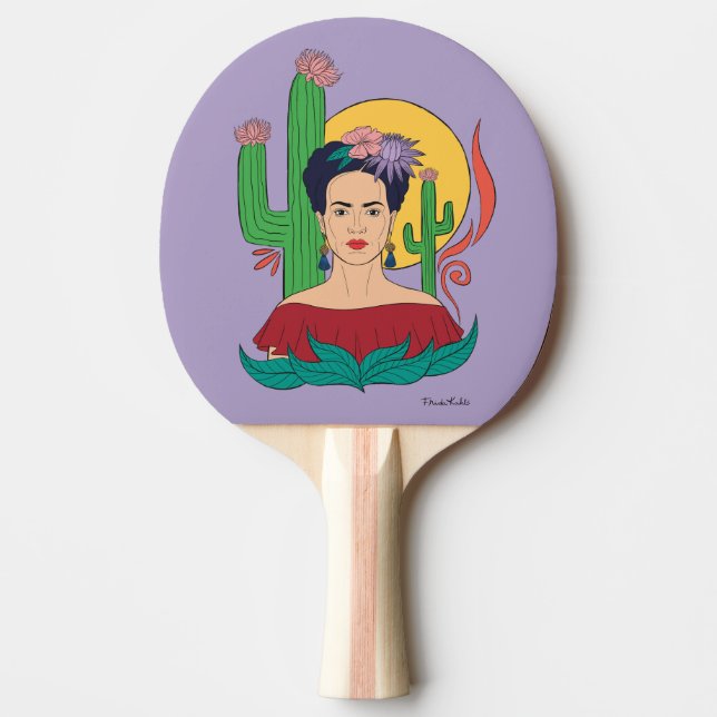 Pala De Ping Pong Gráfico del desierto de Frida Kahlo (Anverso)