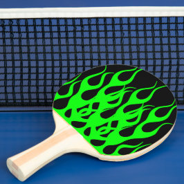 Pala De Ping Pong Gráficos de la llama verde