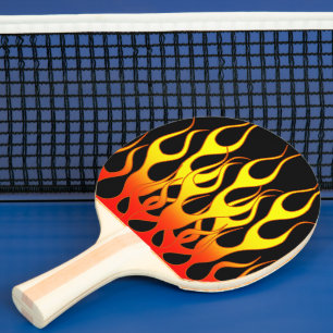 Pala De Ping Pong Gráficos de llama amarilla naranja