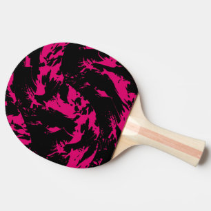 Pala De Ping Pong Grafiti de pintura rosa y negra