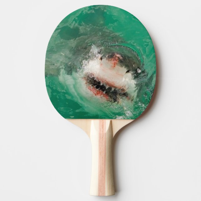 Pala De Ping Pong Gran blanco Shark1 (Anverso)