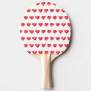 Pala De Ping Pong Gran corazón rojo con corazones pequeños