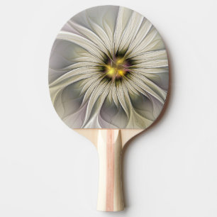 Pala De Ping Pong Gran Flor de Marfil, Arte Fractal Moderno Abstract