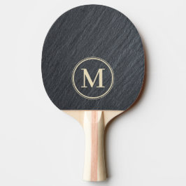 Pala De Ping Pong Granito Oscuro Liso Monograma
