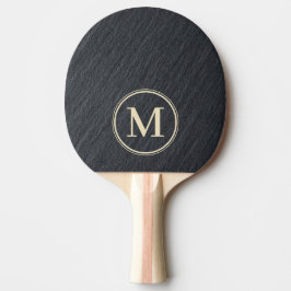 Pala De Ping Pong Granito Oscuro Liso Monograma