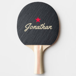 Pala De Ping Pong Granito Oscuro Liso Vintage Estrella Signature
