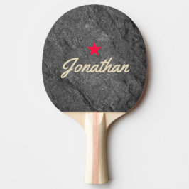 Pala De Ping Pong Granito Oscuro Moderno Piedra Estrella Vintage Fir