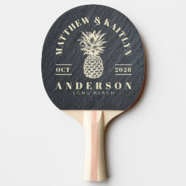 Pala De Ping Pong Granito Oscuro Suave Bodas de Piña Tropical