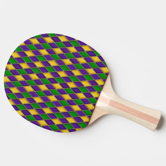 Pala De Ping Pong Gras Harlequin Pattern Paddles (Lateral)