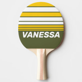 Pala De Ping Pong Green Honey Nostalgic Horizon Striping with Name