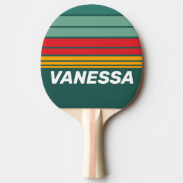 Pala De Ping Pong Green Horizon Striping with Name