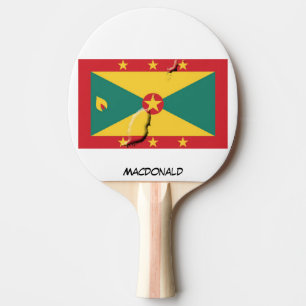 Pala De Ping Pong GRENADA FLAG & MAP personalizado