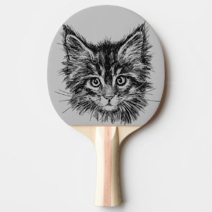 Pala De Ping Pong Gris negro y blanco