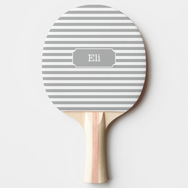 Pala De Ping Pong Gris Stripe Ping Pong Paddle personalizado (Anverso)